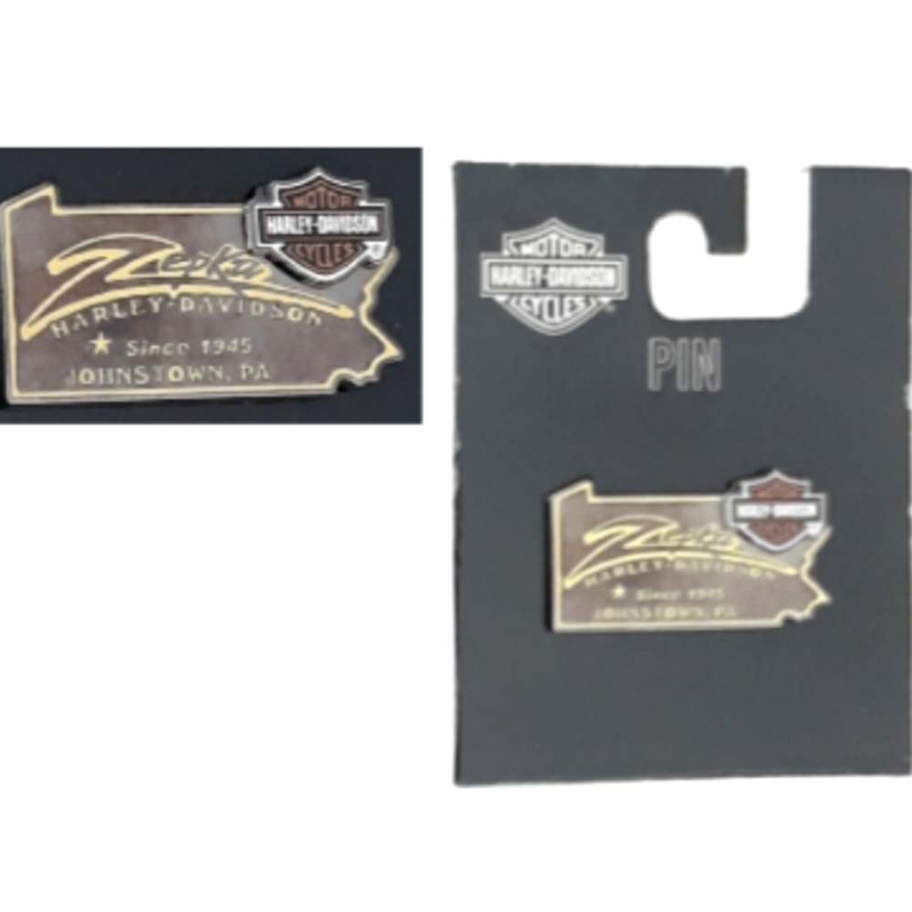 Vtg 2003 Harley-Davidson Dealership Pin Zepka Harley-Davidson Johnstown, PA
